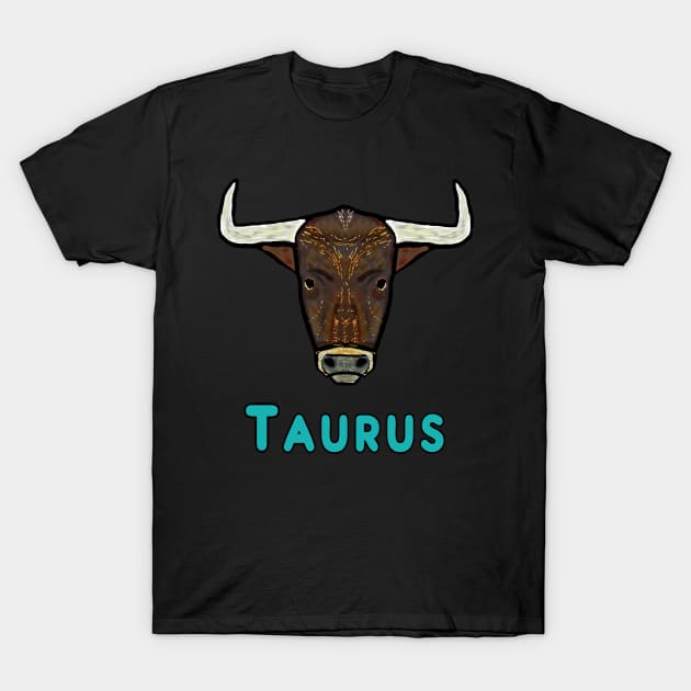 Taurus The Bull T-Shirt by Mark Ewbie